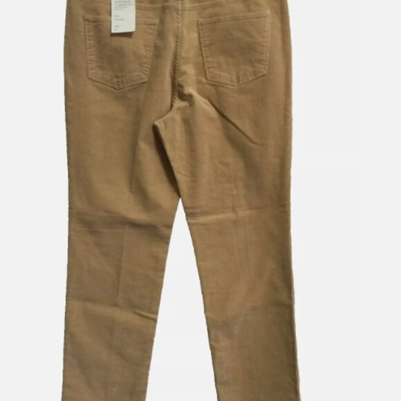 Talbots Women Siz 14 HERITAGE Corduroy Pants Jeans Mustard Gold Straight Leg NWT - Picture 4 of 8